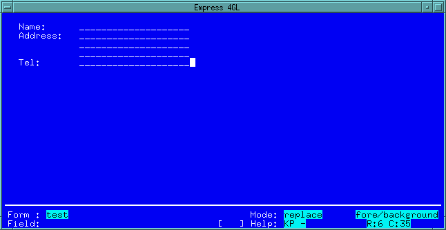 Figure 2-2 Example of a Form