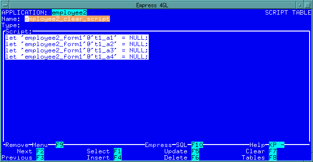 Figure 4-111 employee2_clear_script