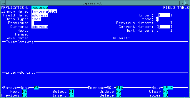 Figure 4-32 Defining the address field