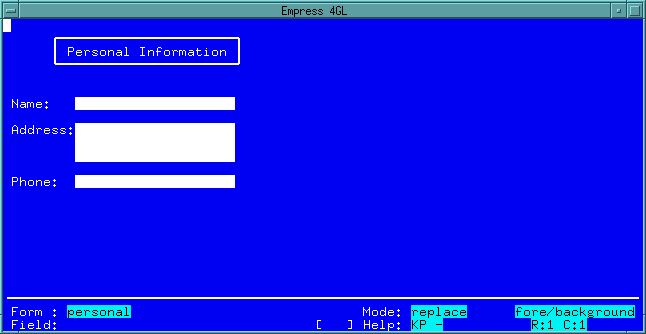 Figure 4-41 Editing the personal form