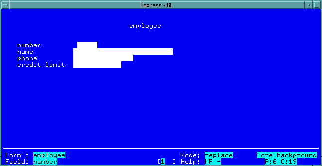 Figure 4-56 employee form