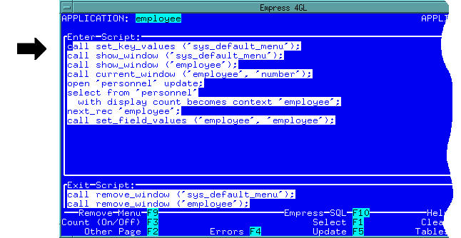 Figure 4-57 Enter Script