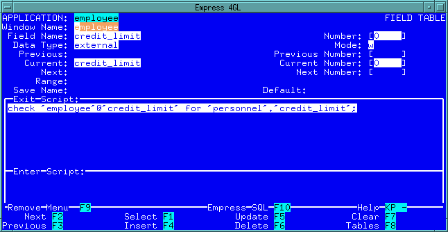 Figure 4-63 credit_limit field