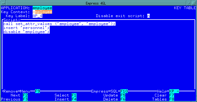 Figure 4-65 Insert Key Script