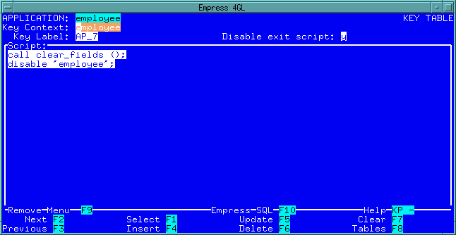 Figure 4-70 Clear Key Script