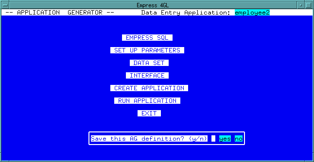 Figure 4-81 Save the Application Generator Definition