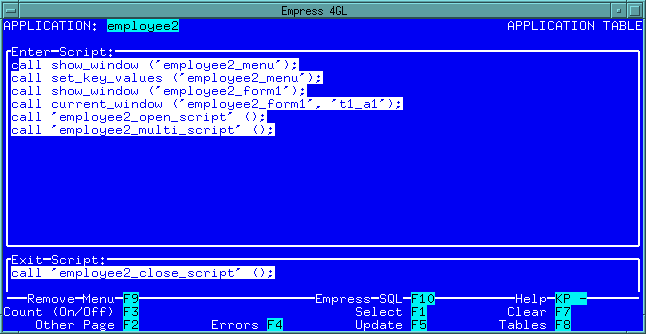 Figure 4-88 Application Enter Script