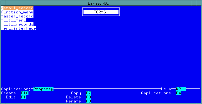 Figure 5-1 Forms Manager Window