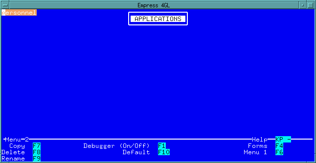 Figure 2-5 Default Application personnel