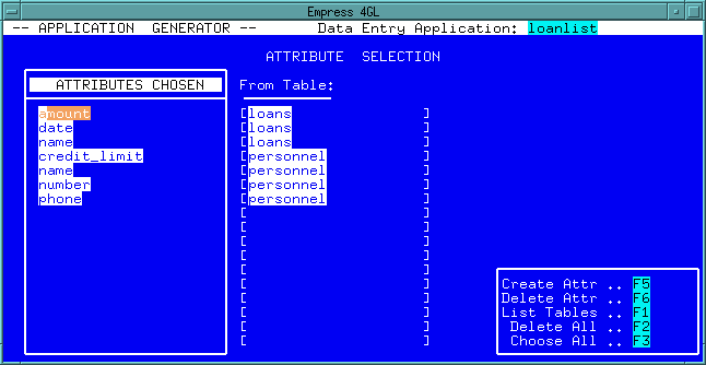 Figure 3-10 ATTRIBUTE SELECTION