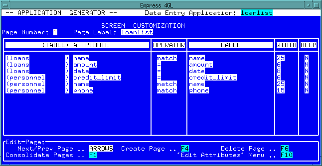 Figure 3-24 SCREEN CUSTOMIZATION