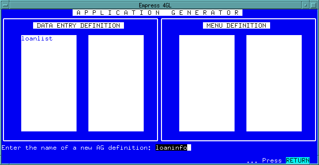 Figure 3-30 Application Generator