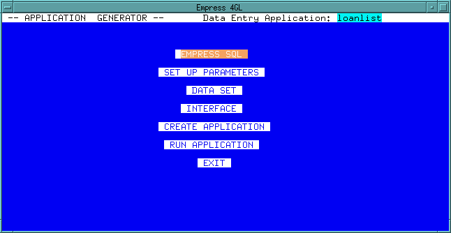 Figure 3-4 Data Definition Menu