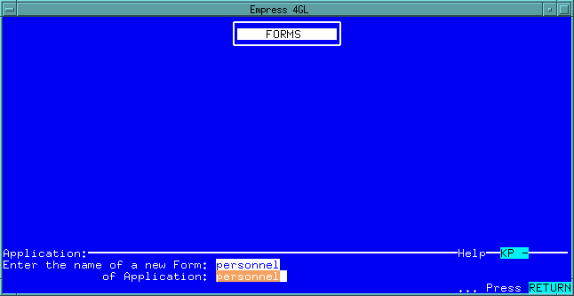 Figure 4-4 Form Manager Window