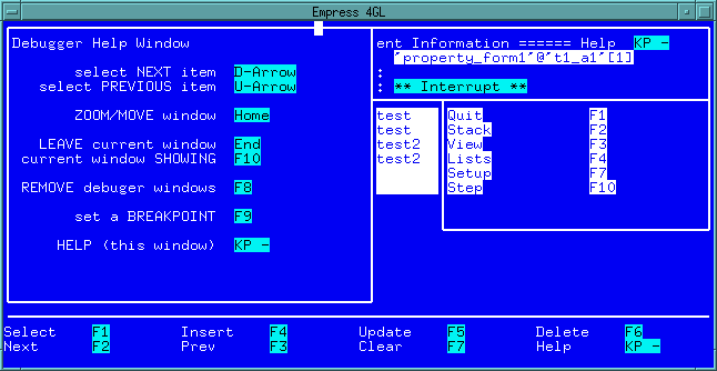 Figure 9-1 Debugger Help Window