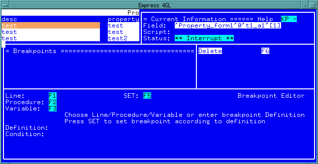 Figure 9-14 Breakpoint List Window