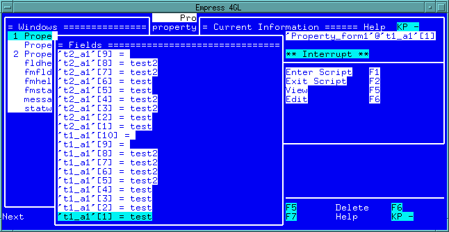 Figure 9-20 Fields Window