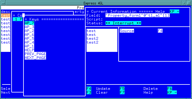 Figure 9-22 Keys Window