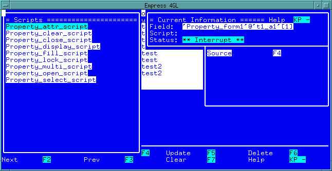 Figure 9-23 Scripts Window