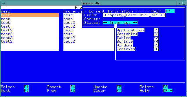 Figure 9-8 List Menu