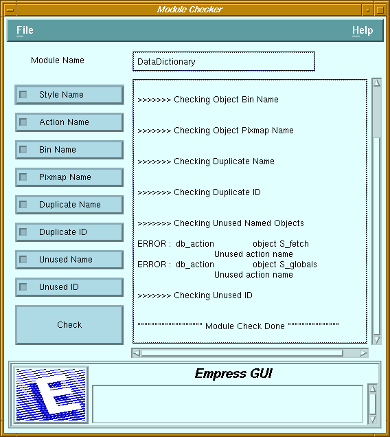 Figure 3-6 Module Checker