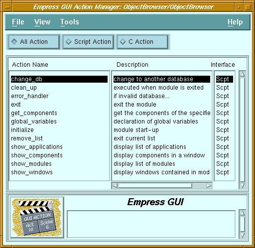 Figure 4-1 Action Manager