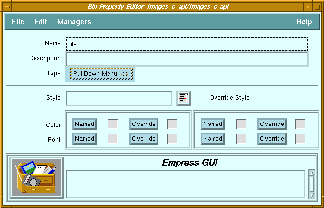 Figure 4-4 Bin Property Editor