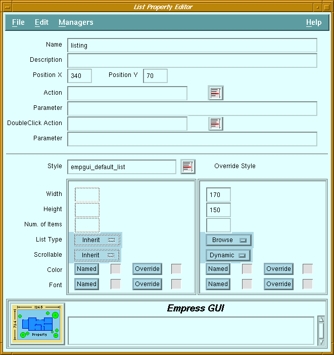 Figure 5-10 List Property Editor