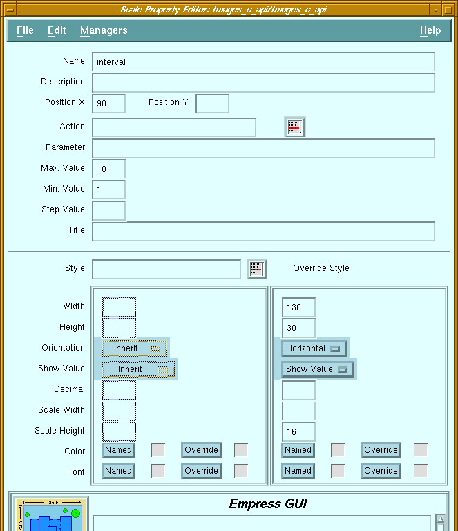 Figure 5-15 Scale Property Editor