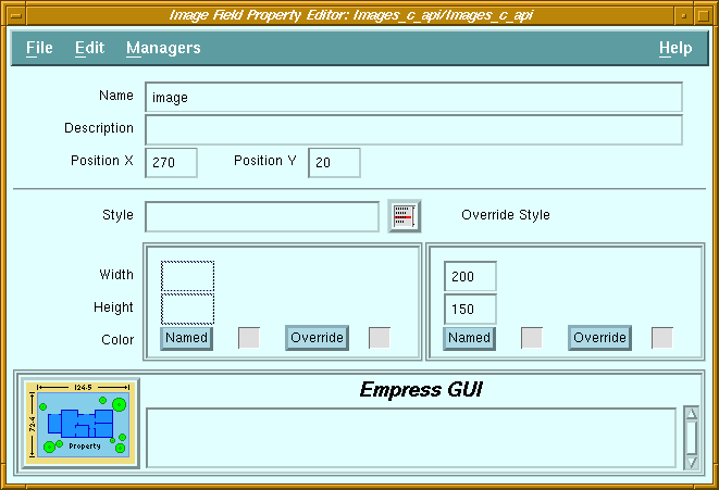 Figure 5-8 Image Field Property Editor