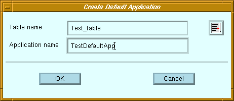 Figure 8-1 Create Default Application Dialog