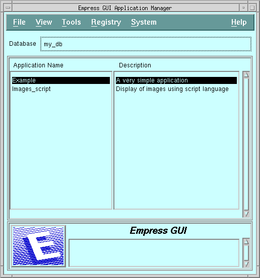 Figure 2-1 Application Manager