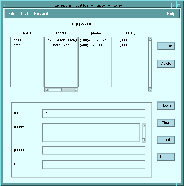 Figure 2-10 Matching specific values