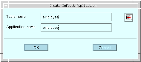 Figure 2-4 Creating the Default Application