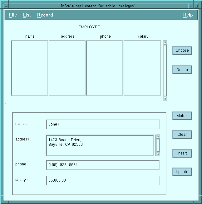 Figure 2-7 Inserting a Record