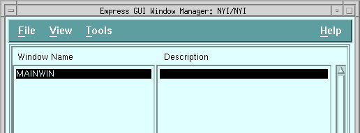Figure 4-11 Window Manager