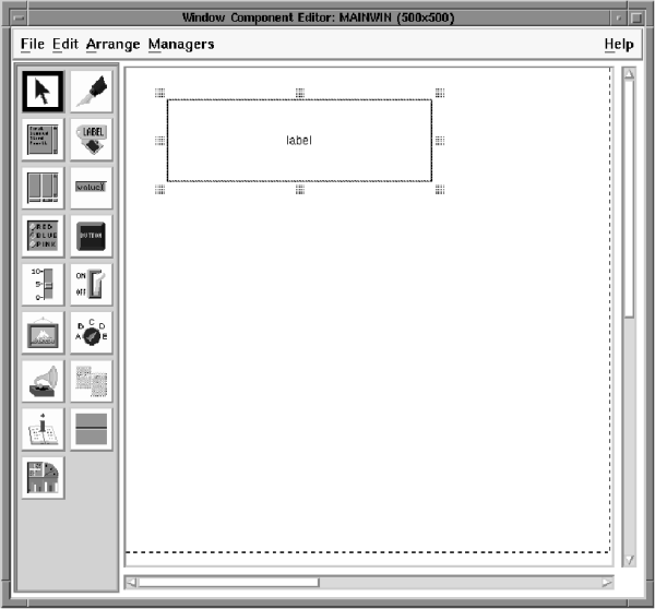 Figure 4-5 Window Component Editor